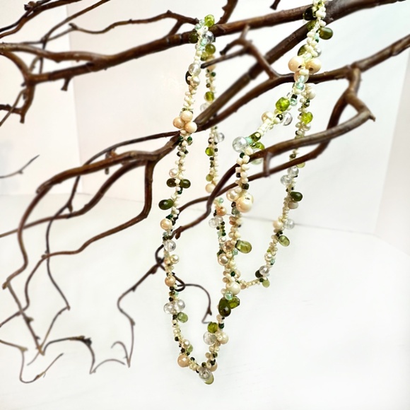 Saks 5th Ave Necklace Water Pearls & Semi Precious Stones - Picture 7 of 7